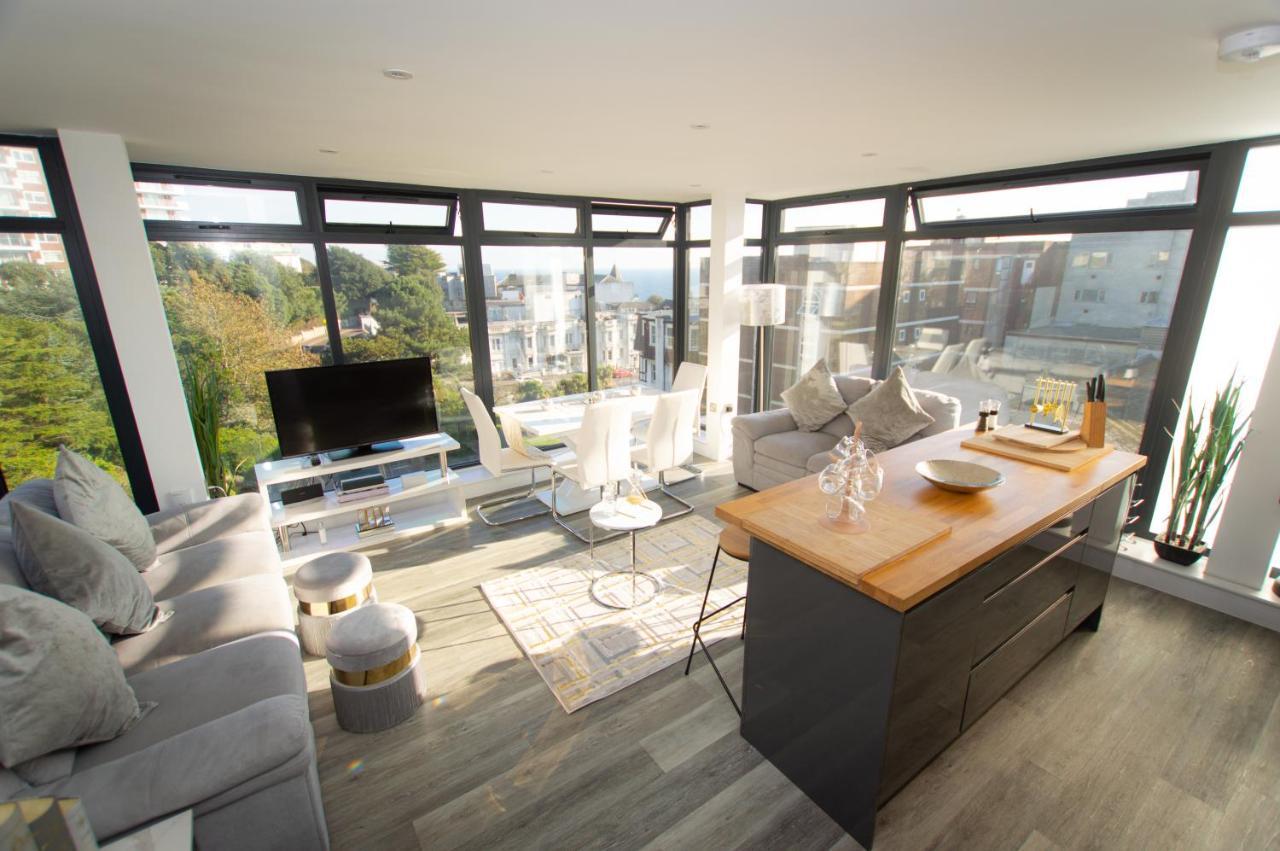 * Panoramic Penthouse With Sea & City Views Bournemouth Esterno foto